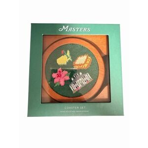 Masters 2026 Smathers & Branson Coasters Set of 4 Augusta Needlepoint NWT
